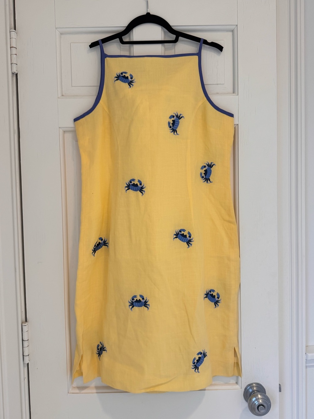 CJ Laing Yellow Crab-Embroidered Sundress
